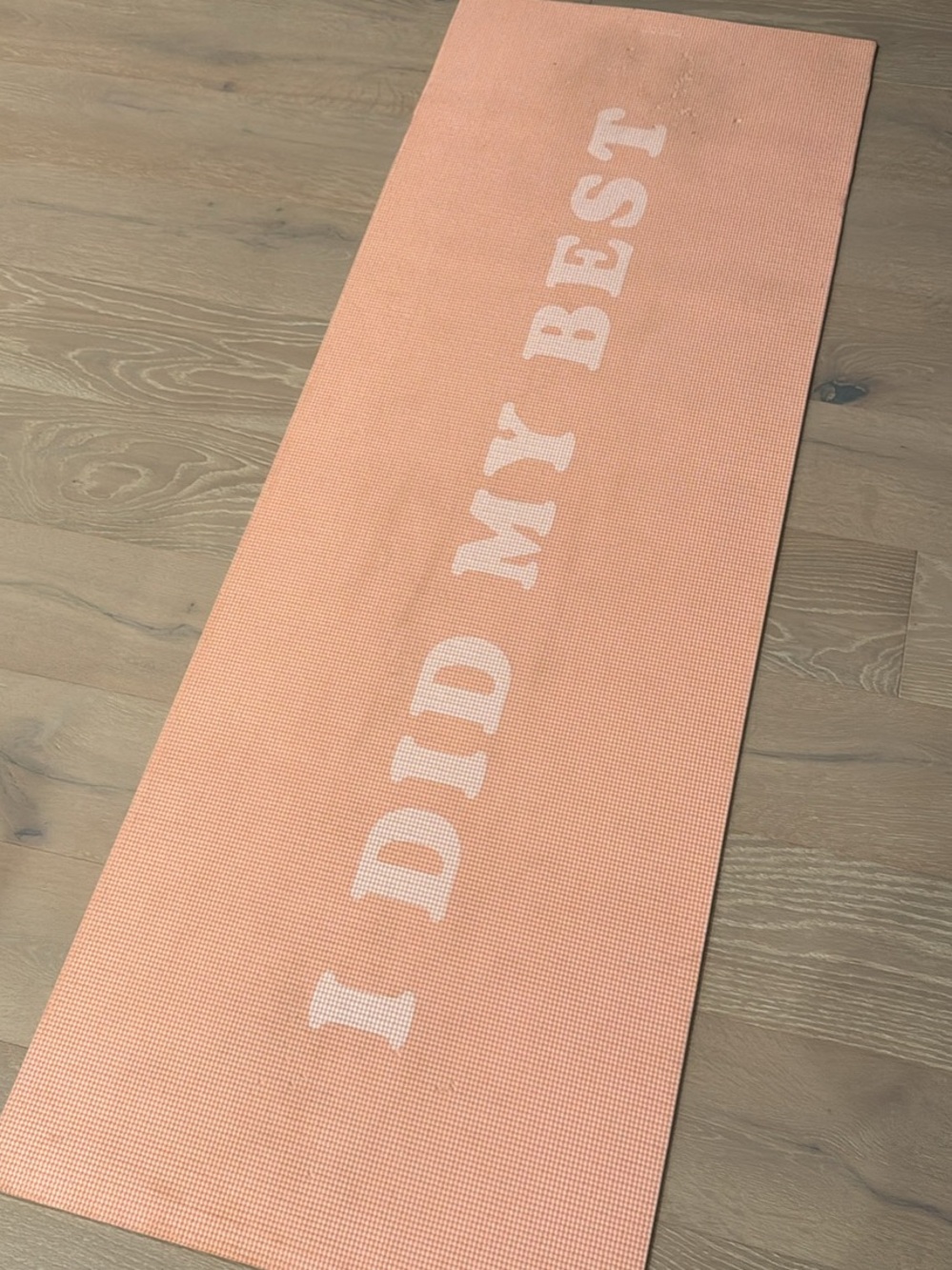 ban.do i did my best yoga mat peach colored